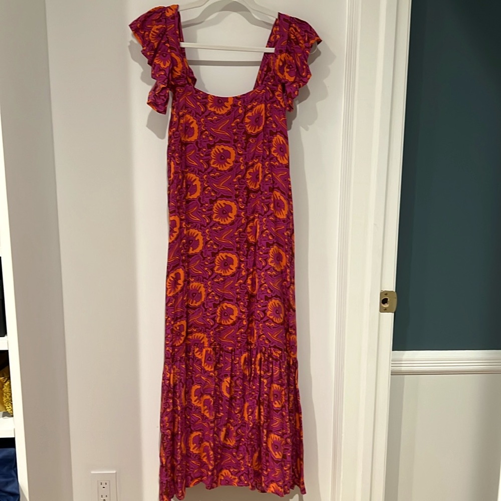 House of Harlow 1960 Maxi Dress. PARTY SUMMER FUN purple & orange, worn once. SM